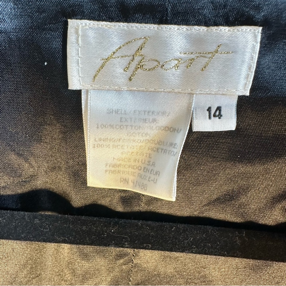 Vintage Apart Black Velvet Vest Women’s Size 14 Classic Annie Hall Whimsygoth - Picture 3 of 9